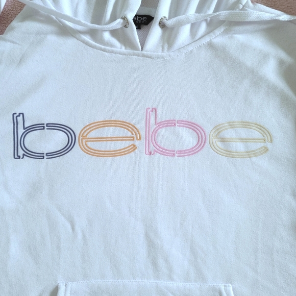 bebe Sport⛹️ "Neon Lites" Pullover Hoodie with Thumb👍 Holes - NWT - Picture 3 of 16